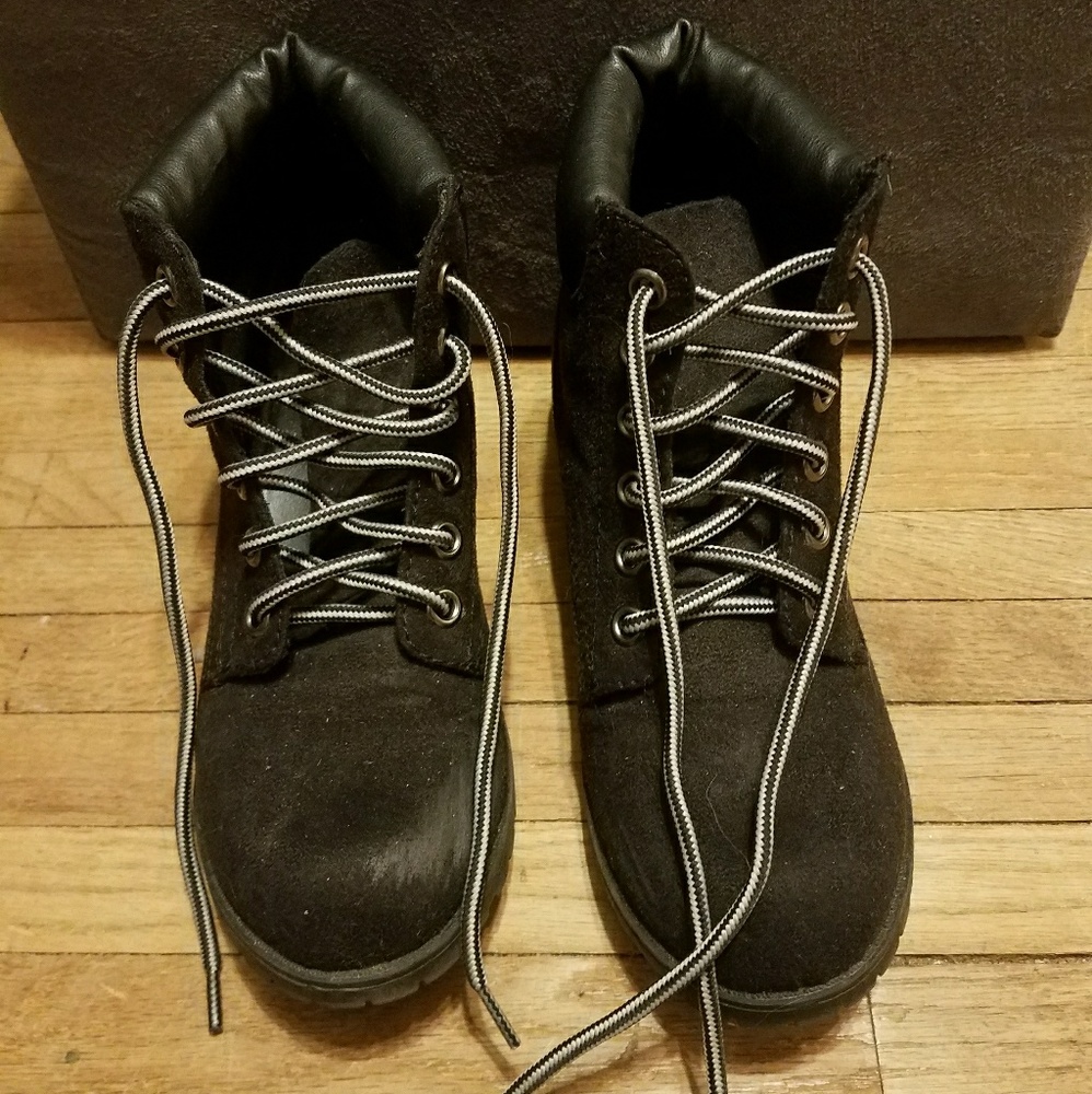 Black Lace Up Booties